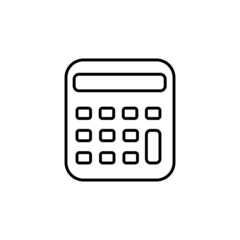 Calculator icon line symbol. Isolated vector illustration of icon sign concept for your web site mobile app logo UI design. eps 10