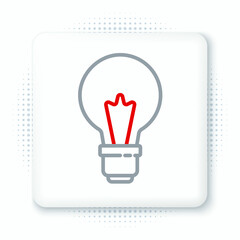 Line Light bulb with concept of idea icon isolated on white background. Energy and idea symbol. Inspiration concept. Colorful outline concept. Vector