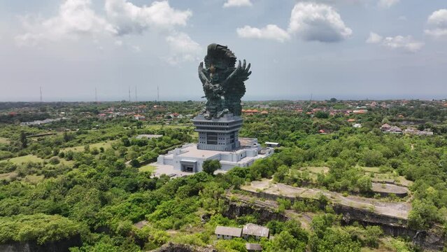 Aerial View Garuda Wisnu Kencana (GWK) Cultural Park on Bali, Indonesia