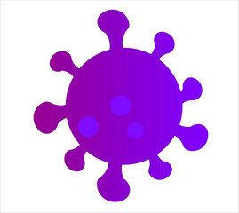 Monkey pox purple virus isolated on white background