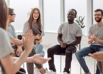 Obraz premium seminar participants sitting in the conference room