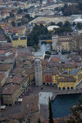 Riva del Garda from above , Italy