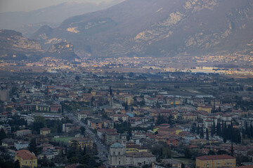 Riva del Garda from above , Italy