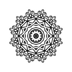 Flower mandala vintage decorative elements oriental pattern vector illustration Design