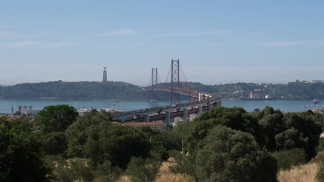 The 25 April Bridge from Miradouro do Bairro do Alvito
