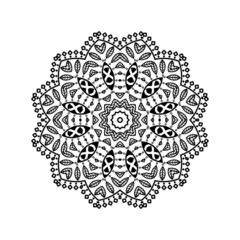 Amazing black and white mandala background Design