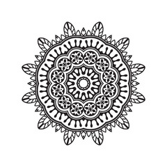 Silver texture silver mandala on white background Design