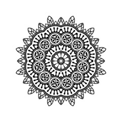 Mandala patterns on green backgroundDesign