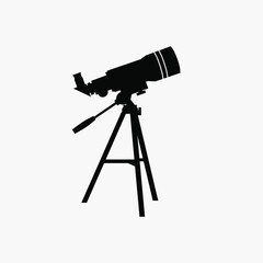 telescope icon vector illustration. silhouette telescope