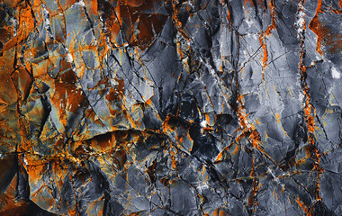 Wall marble. Brown texture. Stone background. Rock texture. Grunge Rough structure. Abstract texture. Rock surface with cracks. Rock pile. Paint spots wall.