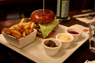 nice burger meal in Copenhagen Denmark