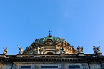 Fototapeta na wymiar dome of a cathedral in Copenhagen Denmark