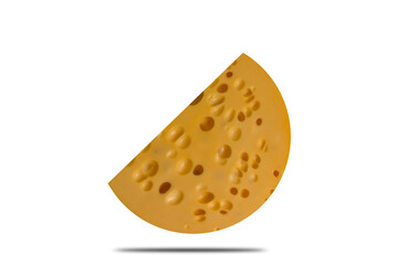 Swiss cheese iSwiss cheese isolated on white backgroundsolated on white background