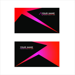 Business card vector template. red and black modern and creative design.