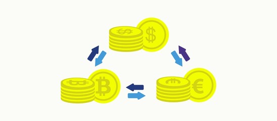 money ,crypto transfer ilustration