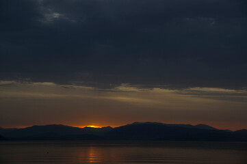Fototapeta na wymiar Sunrise in Corfu,Dassia