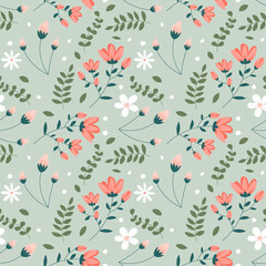 Floral pattern in seamless style.