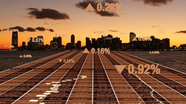 Corporate Business Finance Economy Market Statistics Infographic Background