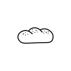 bread icon, illustration template trendy