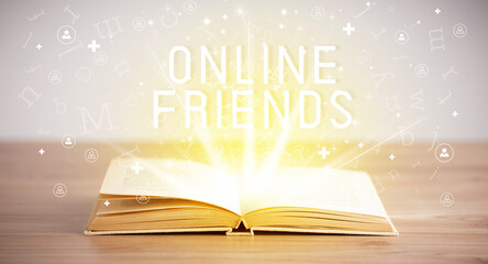 open book, social networking concept