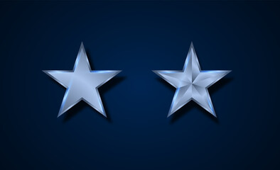 Obraz premium Star vector icons blue and Black background, isolated. Star icon. Vector illustration
