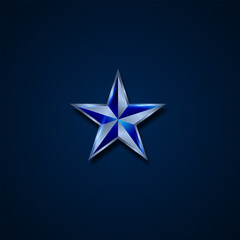 Star vector icons blue and Black background, isolated. Star icon. Vector illustration