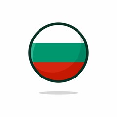 Bulgaria Flag Icon. Bulgaria Flag flat style isolated on a white background - stock vector.