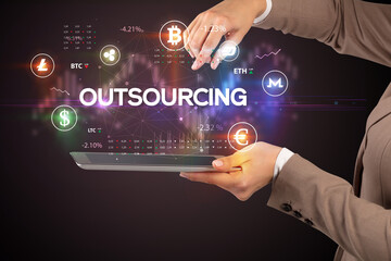 Close-up of a touchscreen with inscription