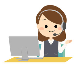 案内をしているオペレーターの女性