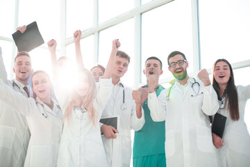 group of happy medical professionals. photo with copy space