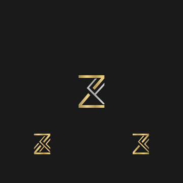 ZF or FZ logo and icon design