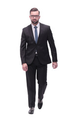 large group of employees sitting at office Desk.