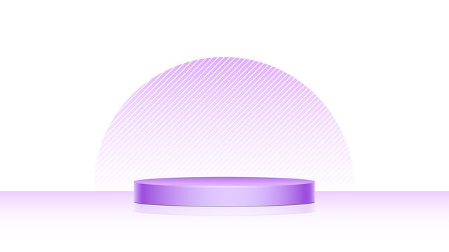 3d Vector Purple Podium For Product Presentation