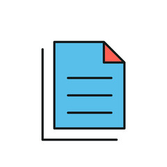 File thin line icon. Color