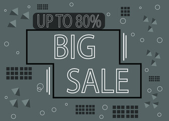 Big sale 80% off template special offer. 80 percent in white.