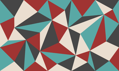1970 good vibes geometric vector background. Retro abstract wallpaper with 70s motives. Warm 1970s aesthetic triangles