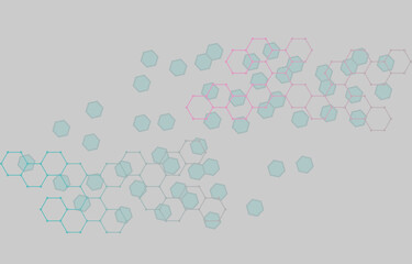 Abstract science background with molecular structure. Science and technology concept. 