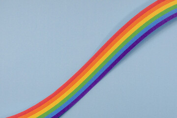 lgbt gay flag with blue background