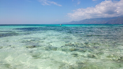 Alor Island has a very beautiful beach. Beach with white sand and very clear water. Alor Island has stunning views and nature.