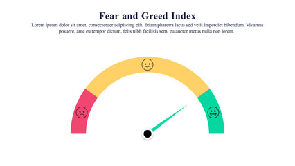 Visual illustration of fear and greed index.
