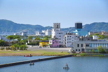 雄琴温泉周辺の風景