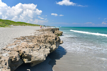 Blowing Rocks Nature Preserve sanctuary on the barrier island of Jupiter Island between Hobe Sound and Jupiter in South east Florida  © Ryan Tishken