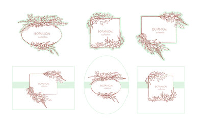ボタニカルフレーム・植物の線画・ナチュラルフレーム_03