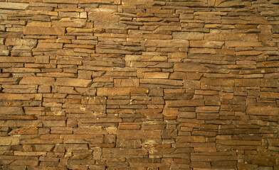 Flagstone Rock Wall in Earth Tones.