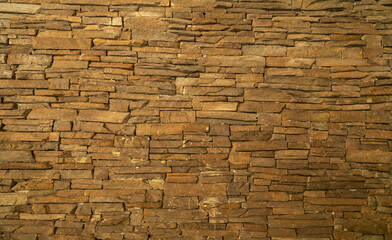 Obraz premium Flagstone Rock Wall in Earth Tones.