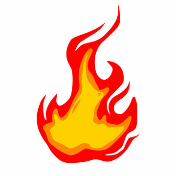 fire flames cartoon vector