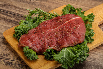 Raw beef steak for grill