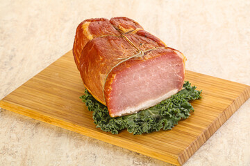 Delicous pork cured meat isolated