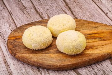 Raw potato zrazy for cooking