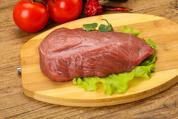 Raw beef piece for cooking